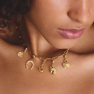THOMAS SABO Charm Club Double Hearts Gold Charm