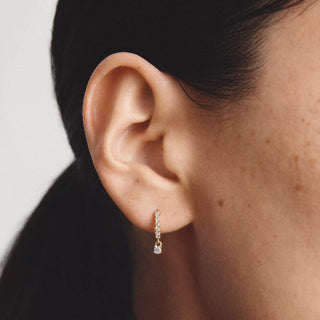 THOMAS SABO White Zirconia Hoop Earrings