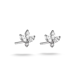 THOMAS SABO Flower Teardrop Zirconia Stud Earrings