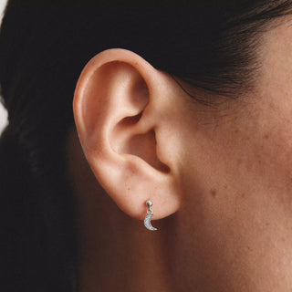 THOMAS SABO Moon and Star Zirconia Stud Earrings