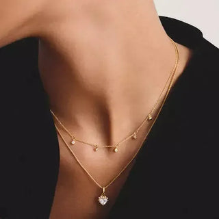 Thomas Sabo 18k Gold Plated Chain with White Zirconia