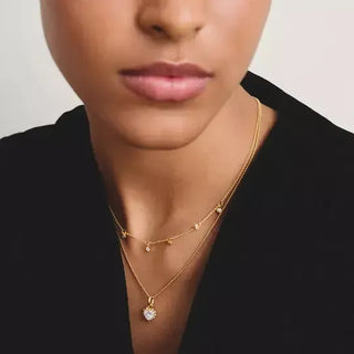 Thomas Sabo 18k Gold Plated Chain with White Zirconia