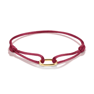 Thomas Sabo 18k Gold Plated Textile Bracelet Red Connect