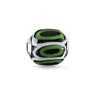 Thomas Sabo BEAD GLASS BEAD GREEN, BLACK, WHITE