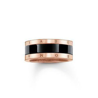 Band ring black ceramic women ring