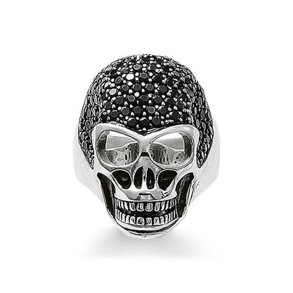 Thomas Sabo Blackened Skull Pavé Ring