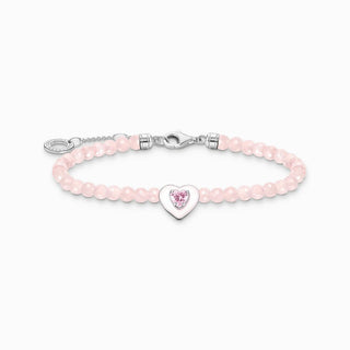 Thomas Sabo Bracelet - Heart - Rose Quartz Beads