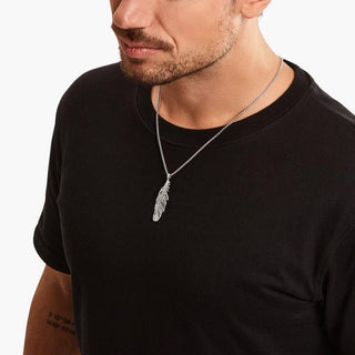 Thomas Sabo CZ Oxidised Feather Pendant