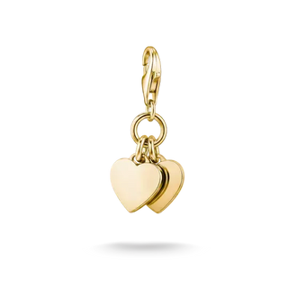 THOMAS SABO Charm Club Double Hearts Gold Charm