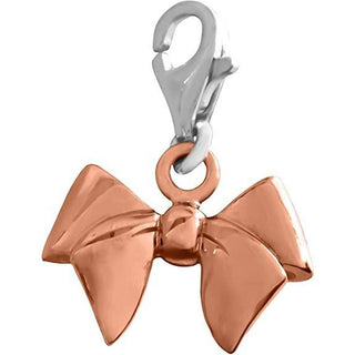 Charm Club Ladies Charm 925 Silver Rosegold Ribbon