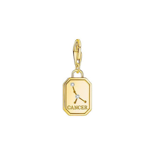 Thomas Sabo Charm Gold-plated Pendant - Zodiac Sign Cancer with Zirconia