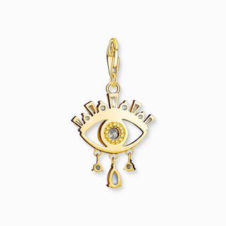 Thomas Sabo Charm Pendant - Blue Eye - Gold Plated