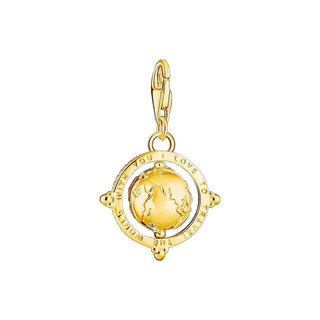 Thomas Sabo Charm Pendant - Colourful Globe - Gold Plated