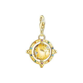 Thomas Sabo Charm Pendant - Colourful Globe - Gold Plated