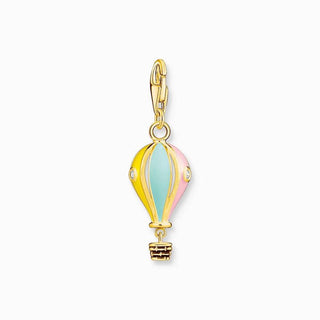 Thomas Sabo Charm Pendant - Colourful Hot Air Balloon - Gold Plated