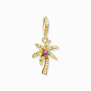 Thomas Sabo Charm Pendant - Colourful Palm Tree - Gold Plated