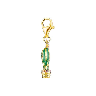 Thomas Sabo Charm Pendant - Green Cactus - Gold Plated