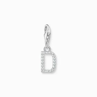 Thomas Sabo Charm Pendant Letter D with White Stones