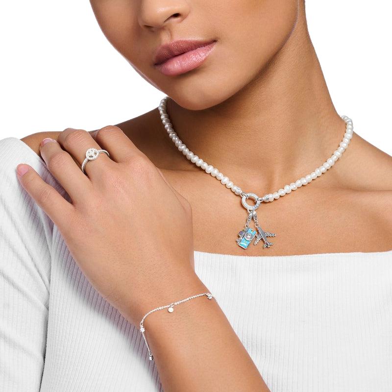 Thomas Sabo Charm Pendant Turquoise Retro Camera Silver