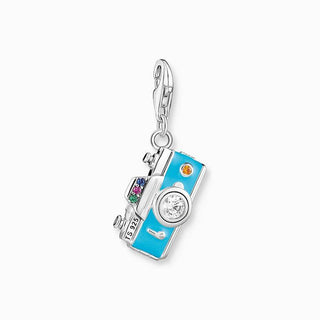 Thomas Sabo Charm Pendant - Turquoise Retro Camera - Silver