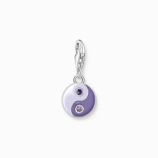 Thomas Sabo Charm Pendant - Yin And Yang - Purple - Silver