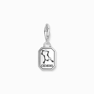 Thomas Sabo Charm Pendant - Zodiac Sign Gemini with Zirconia