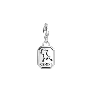 Thomas Sabo Charm Pendant - Zodiac Sign Gemini with Zirconia