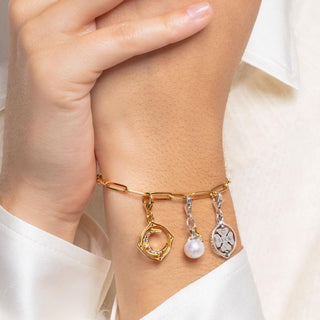 Thomas Sabo Charm pendant moon colourful stones gold