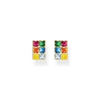 Thomas Sabo Ear Studs Colourful Stones Gold