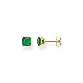 Thomas Sabo Ear Studs Green Stone Gold