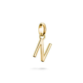 Thomas Sabo Elegant Gold-Plated Letter N Charm Pendant