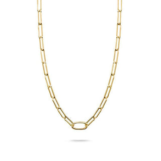 Thomas Sabo Elegant Gold-Plated Paperclip Charm Necklace