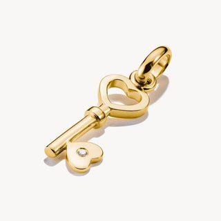 Thomas Sabo Elegant Gold-Plated Sterling Silver Love Key Charm