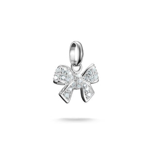 Thomas Sabo Elegant Sterling Silver Crystal Bow Charm