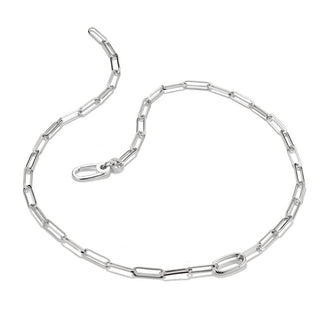 Thomas Sabo Elegant Sterling Silver Paperclip Chain Necklace