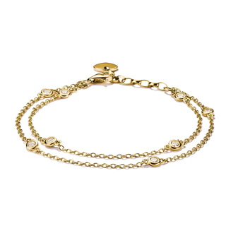 Thomas Sabo Elyndra 18k Gold Plated Double-Row Bracelet