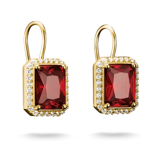 Thomas Sabo Elyndra 18k Gold Plated Earrings with Red Octagon Zirconia