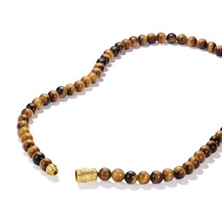 Thomas Sabo Elyndra 18k Gold Plated Tiger's Eye Bead Necklace