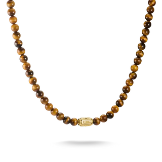 Thomas Sabo Elyndra 18k Gold Plated Tiger's Eye Bead Necklace