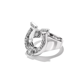Thomas Sabo Elyndra Blackened Silver Horseshoe Ring