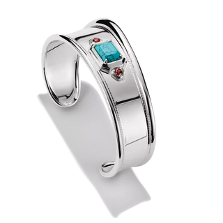 Thomas Sabo Elyndra Silver Bangle with Turquoise Stone