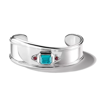 Thomas Sabo Elyndra Silver Bangle with Turquoise Stone