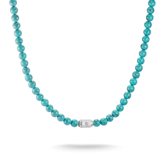 Thomas Sabo Elyndra Silver Necklace with Imitation Turquoise Beads