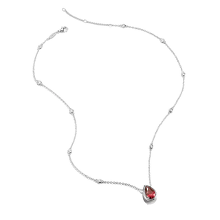 Thomas Sabo Elyndra Silver Necklace with Red Zirconia Drop