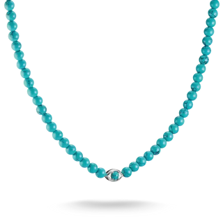 Thomas Sabo Elyndra Silver Necklace with Turquoise Eye Beads