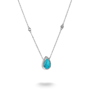 Thomas Sabo Elyndra Silver Necklace with Turquoise Teardrop