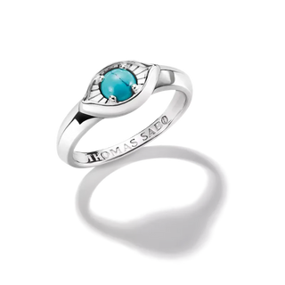 Thomas Sabo Elyndra Silver Small Eye Ring with Imitation Turquoise
