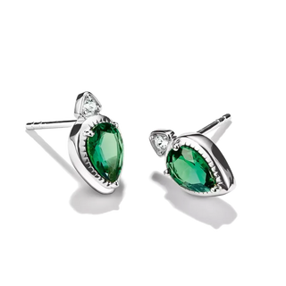 Thomas Sabo Elyndra Silver Stud Earrings Green Teardrop Stones