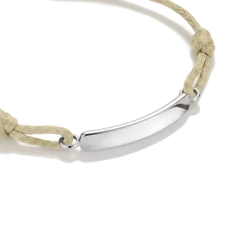 Thomas Sabo Engravable Beige Textile Bracelet