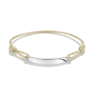 Thomas Sabo Engravable Beige Textile Bracelet